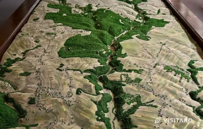 Dolina Prądnika, makieta doliny w Ekspozycji przyrodniczej OPN, Ojcowski Park Narodowy