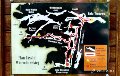 Jaskinia Wierzchowska, trasa spaceru