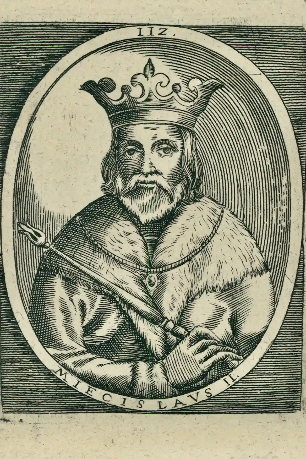 Mieszko II Lambert. Kulisy panowania króla i przyczyny upadku państwa Piastów Mieszko II, grafika z XVII w.